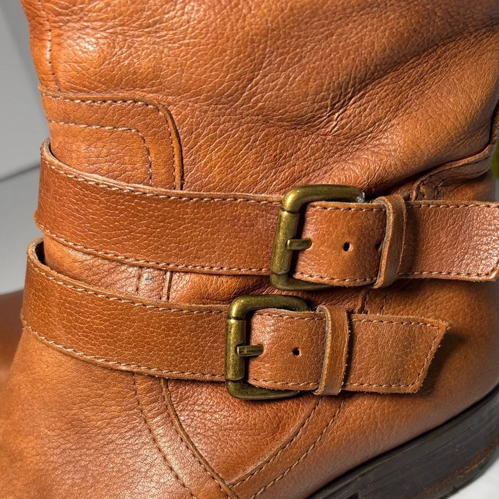 Franco Sarto 8.5 Tan Leather up to the Knee‎ Boots. Box 13